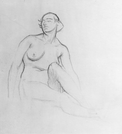 Studie van een naakte vrouw, 1915 door Isaac Rosenberg